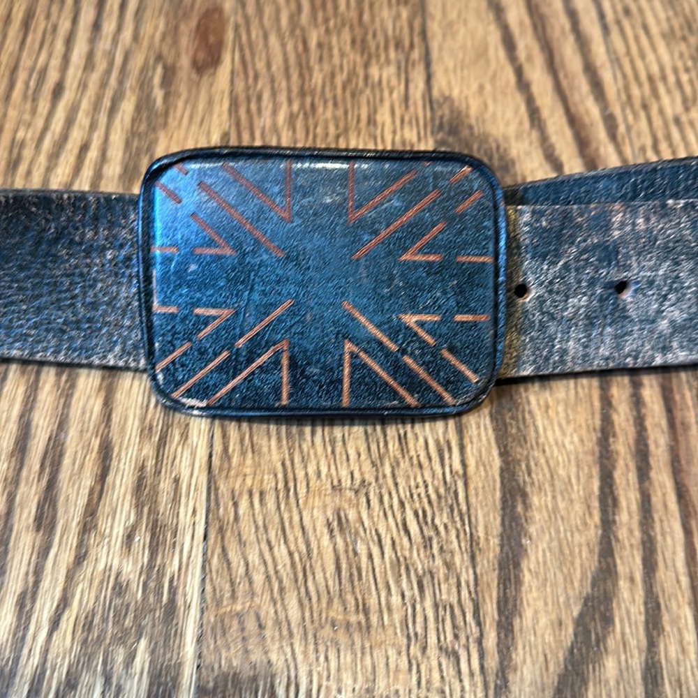 Ben Sherman Distressed Union Jack belt 36-40